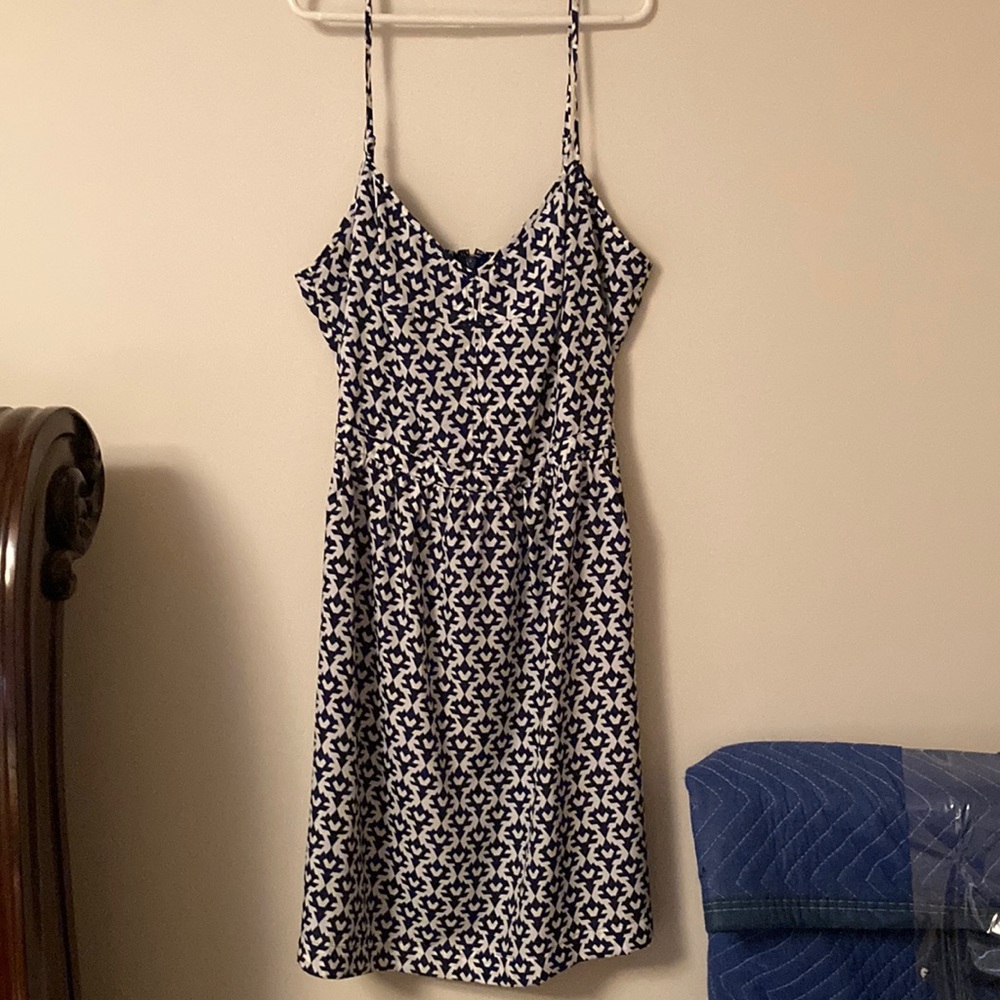 J.Crew Factory navy/ivory mini dress